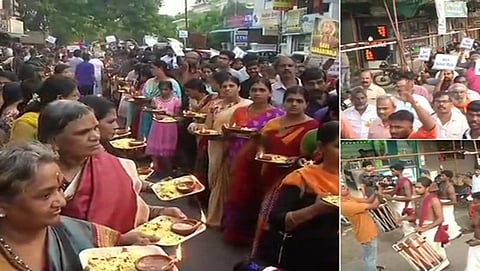 ಅಯ್ಯುಪ್ಪ ಭಕ್ತಾಧಿಗಳ ಪ್ರತಿಭಟನೆ