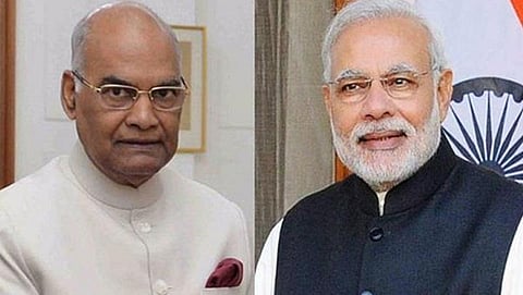 ಪ್ರಧಾನಮಂತ್ರಿ ನರೇಂದ್ರ ಮೋದಿ ಹಾಗೂ ರಾಷ್ಟ್ರಪತಿ ರಾಮನಾಥ್ ಕೋವಿಂದ್