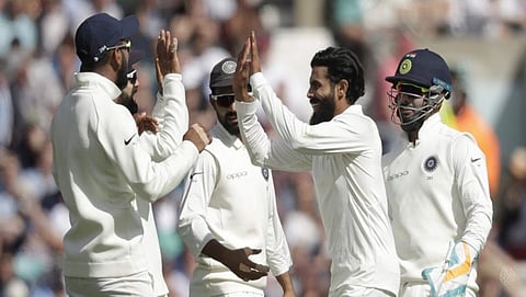 ಅಂತಿಮ ಟೆಸ್ಟ್ ಪಂದ್ಯದಲ್ಲಿ ಇಂಗ್ಲೆಂಡ್ ತಂಡದ ವಿಕೆಟ್ ಪಡೆದಾಗ ರವೀಂದ್ರ ಜಡೇಜಾ ಸಂಭ್ರಮಿಸಿದ ಕ್ಷಣ