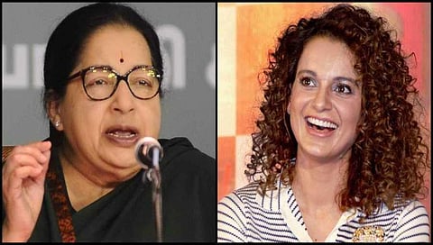 ತಮಿಳುನಾಡಿನ ದಿವಂಗತ ಮಾಜಿ ಸಿಎಂ ಜೆ ಜಯಲಲಿತಾ, ಕಂಗನಾ ರನೌತ್(ಸಂಗ್ರಹ ಚಿತ್ರ)