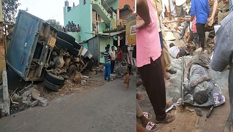 ಬೆಂಗಳೂರು: ಮನೆಗೆ ನುಗ್ಗಿದ ಟಿಪ್ಪರ್ ಲಾರಿ, ಸ್ಥಳದಲ್ಲೇ ಇಬ್ಬರ ಸಾವು