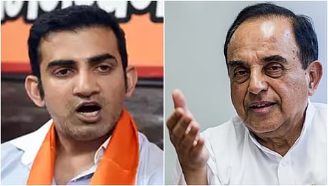 ಗೌತಮ್ ಗಂಭೀರ್-ಸುಬ್ರಮಣಿಯಂ ಸ್ವಾಮಿ