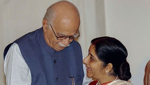 ಎಲ್ ಕೆ ಅಡ್ವಾಣಿ ಮತ್ತು ಸುಷ್ಮಾ ಸ್ವರಾಜ್(ಸಂಗ್ರಹ ಚಿತ್ರ)