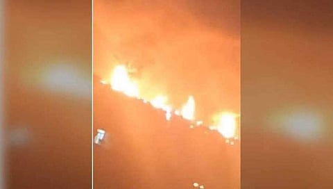 ದಾಳಿ ನಂತರ ಕಾಣಿಸಿಕೊಂಡ ಬೆಂಕಿ