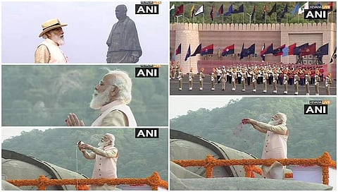 ಸರ್ದಾರ್ ವಲ್ಲಭಬಾಯಿ ಪಟೇಲ್ ಪ್ರತಿಮೆಗೆ ಪ್ರಧಾನಿ ನಮನ ಮತ್ತು ನಂತರ ನಡೆದ ಪರೇಡ್