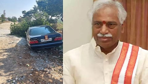 ರಾಜ್ಯಪಾಲ ಬಂಡಾರು ದತ್ತಾತ್ರೇಯ ಮತ್ತು ಅವರ ಅಪಘಾತವಾದ ಕಾರು
