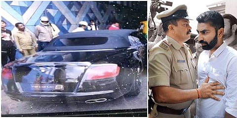 ಅಪಘಾತಕ್ಕೀಡಾದ ದುಬಾರಿ ಬೆಂಟ್ಲಿ ಕಾರು