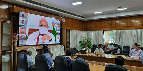 ವಿಡಿಯೋ ಕಾನ್ಫರೆನ್ಸ್ ನಲ್ಲಿ ಪ್ರಧಾನಿ ಮೋದಿ