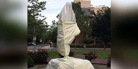 ದುಷ್ಕರ್ಮಿಗಳು ಭಗ್ನಗೊಳಿಸಿದ ಗಾಂಧಿ ಪ್ರತಿಮೆ