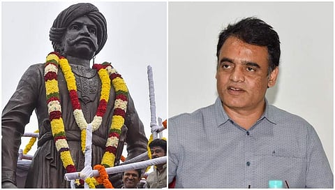 ಕೆಂಪೇಗೌಡ ಪ್ರತಿಮೆಯ ಸಾಂದರ್ಭಿಕ ಚಿತ್ರ ಮತ್ತು ಡಾ ಸಿ ಎನ್ ಅಶ್ವಥನಾರಾಯಣ