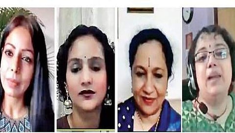 ಕಾರ್ಯಕ್ರಮದಲ್ಲಿ ಭಾಗವಹಿಸಿದವರು. ಚಿತ್ರದಲ್ಲಿ ಎಡದಿಂದ ಮೂರನೆಯವರು ಲಕ್ಷ್ಮಿ ಮೆನನ್