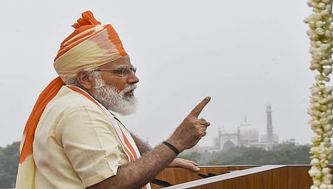 ದೆಹಲಿಯ ಕೆಂಪು ಕೋಟೆಯಲ್ಲಿ ಭಾಷಣ ಮಾಡಿದ ಪಿಎಂ ಮೋದಿ