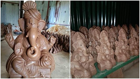 ಮಣ್ಣಿನ ಗಣೇಶ ತಯಾರಿಕೆಯಲ್ಲಿ ಮಹೇಶ್