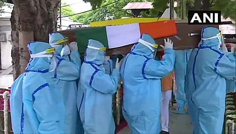 ಪ್ರಣವ್ ಮುಖರ್ಜಿ ಪಾರ್ಥಿವ ಶರೀರ