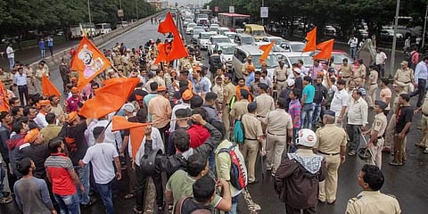ಮರಾಠ ಮೀಸಲಾತಿ ಹೋರಾಟದ ದೃಶ್ಯ