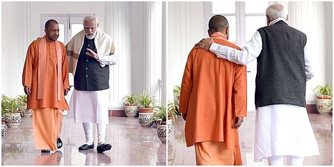 ಪ್ರಧಾನಿ ಮೋದಿ ಅವರೊಂದಿಗೆ ಸಿಎಂ ಯೋಗಿ ಆದಿತ್ಯನಾಥ್