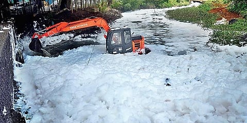 ವರ್ತೂರು ಕೆರೆಯಲ್ಲಿ ನೊರೆ (ಸಂಗ್ರಹ ಚಿತ್ರ)