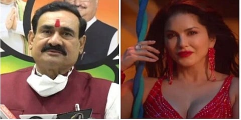 ಮಧ್ಯ ಪ್ರದೇಶ ಗೃಹ ಸಚಿವ ನರೋತ್ತಮ್ ಮಿಶ್ರಾ ಮತ್ತು ಸನ್ನಿ ಲಿಯೋನ್ ಚಿತ್ರ