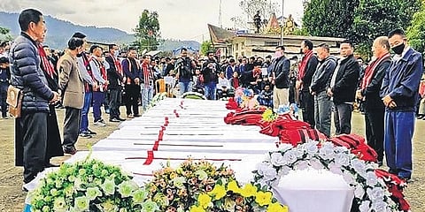 ಸೇನೆಯಿಂದ ಹತರಾದ ನಾಗರಿಕರ ಅಂತ್ಯಕ್ರಿಯೆ