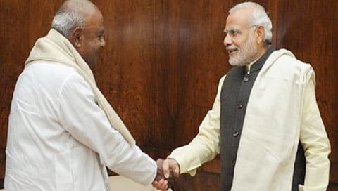 ಪ್ರಧಾನಿ ಮೋದಿ ಹಾಗೂ ದೇವೇಗೌಡ (ಸಂಗ್ರಹ ಚಿತ್ರ)