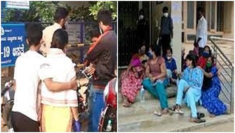 ಚಾಮರಾಜನಗರ ಜಿಲ್ಲಾಸ್ಪತ್ರೆ ಮುಂದೆ ದುಃಖತಪ್ತ ಸಂಬಂಧಿಕರು