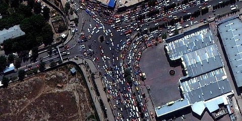 ಕಾಬೂಲ್ ನ ಅಂತಾರಾಷ್ಟ್ರೀಯ ವಿಮಾನ ನಿಲ್ದಾಣದ ಸ್ಯಾಟಲೈಟ್ ನೋಟ