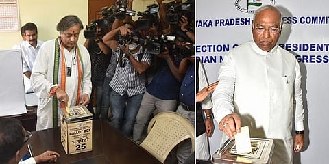 ಖರ್ಗೆ ಮತ್ತು ತರೂರ್ ಮತದಾನ