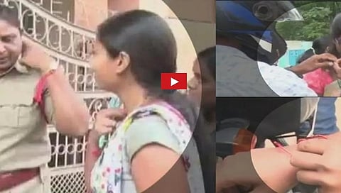 ಮಹಿಳೆಯರ ಮಾಂಗಲ್ಯ ಬಿಚ್ಚಿಸುತ್ತಿರುವ ದೃಶ್ಯ