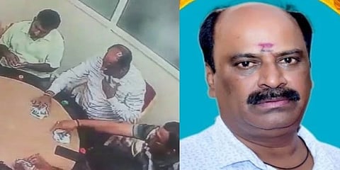 ಆಶ್ವಥ್ ಚಿಯಾ ಸ್ನೇಹಿತರ ಜೊತೆ ಇಸ್ಪಿಟ್ ಆಡುತ್ತಿರುವುದು