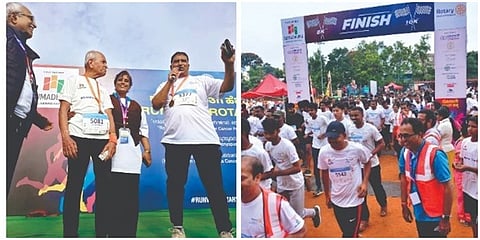 ಮ್ಯಾರಥಾನ್ ನಲ್ಲಿ ಭಾಗವಹಿಸಿದ ವೃದ್ಧ