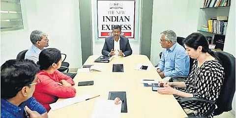 ನ್ಯೂ ಇಂಡಿಯನ್ ಎಕ್ಸ್ ಪ್ರೆಸ್ ಕಚೇರಿಯಲ್ಲಿ ನಡೆದ ಸಂದರ್ಶನ