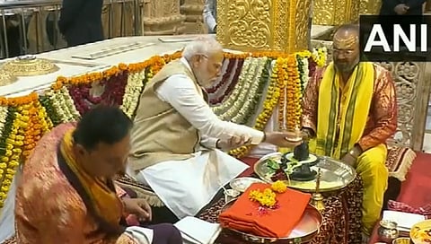 ಸೋಮನಾಥ ದೇವಾಲಯದಲ್ಲಿ ಪ್ರಧಾನಿ ಮೋದಿ.