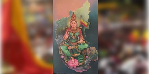 ನಾಡ ದೇವಿ ಭುವನೇಶ್ವರಿ ತಾಯಿಯ ಅಧಿಕೃತ ಚಿತ್ರ