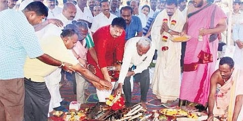 ಶಿವರಾಮ್ ಕಾರಂತ ಬಡಾಣೆಯಲ್ಲಿ ಗುದ್ದಲಿ ಪೂಜೆ