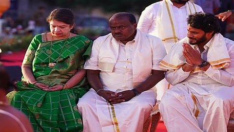 ರಾಮನಗರದಲ್ಲಿ ಎಚ್ ಡಿ ಕೆ ಕುಟುಂಬ