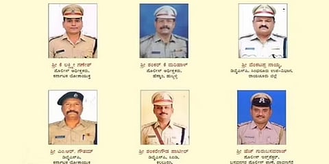 ಪದಕ ಪಡೆದ ಪೊಲೀಸ್ ಅಧಿಕಾರಿಗಳು