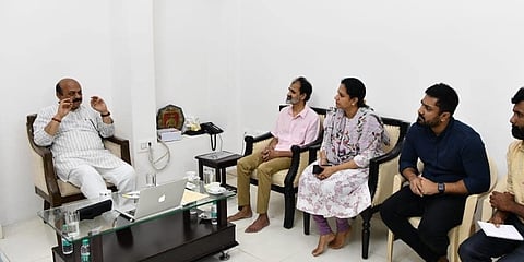 ಸಿಎಂ ಬೊಮ್ಮಾಯಿಯವರನ್ನು ಭೇಟಿ ಮಾಡಿದ ರಾಘವೇಂದ್ರ ರಾಜ್ ಕುಮಾರ್, ಅಶ್ವಿನಿ ಪುನೀತ್ ರಾಜ್ ಕುಮಾರ್