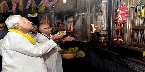 ಗಯಾ ದೇವಾಲಯದಲ್ಲಿ ಸಿಎಂ ನಿತೀಶ್ ಕುಮಾರ್