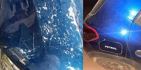 ಆರ್ ಎಸ್ಎಸ್ ಮುಖಂಡನ ಕಾರಿನ ಮೇಲೆ ಬೆದರಿಕೆ ಸಂದೇಶ