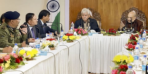 ಭದ್ರತಾ ಪರಿಶೀಲನಾ ಸಭೆಯಲ್ಲಿ ಕೇಂದ್ರ ಗೃಹ ಸಚಿವ ಅಮಿತ್ ಶಾ