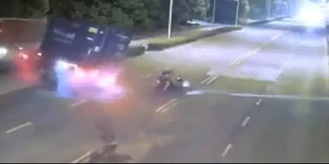 ಅಪಘಾತದ ದೃಶ್ಯ ಸಿಸಿಟಿವಿಯಲ್ಲಿ ಸೆರೆ