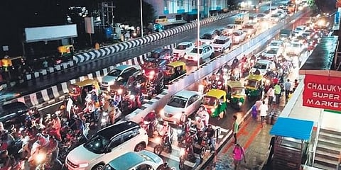 ಬೆಂಗಳೂರಿನಲ್ಲಿ ಸಂಚಾರ ದಟ್ಟಣೆ