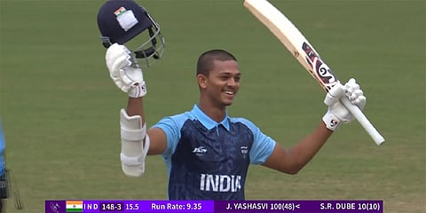 ನೇಪಾಳ ವಿರುದ್ದ ಶತಕ ಸಿಡಿಸಿದ ಜೈಸ್ವಾಲ್