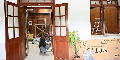 ವಿಧಾನಸೌಧದಲ್ಲಿ ನವೀಕರಣ ಕಾರ್ಯ