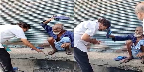 ಫಕೀರಾಬಾಬಾನಿಂದ ಚಪ್ಪಲಿಯಲ್ಲಿ ಹೊಡೆಸಿಕೊಳ್ಳುತ್ತಿರುವ ಕಾಂಗ್ರೆಸ್ ಶಾಸಕ