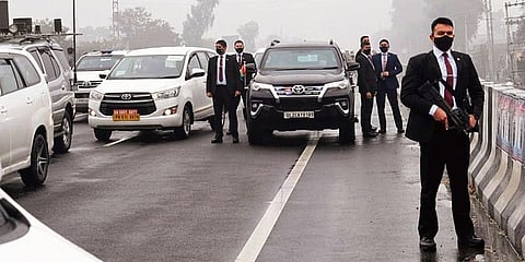 ಪ್ರಧಾನಿ ಮೋದಿ ಭದ್ರತಾ ಉಲ್ಲಂಘನೆ ಸಂದರ್ಭದ ಚಿತ್ರ