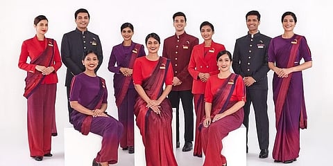 ಹೊಸ ಸಮವಸ್ತ್ರದಲ್ಲಿ ಏರ್ ಇಂಡಿಯಾ ಸಿಬ್ಬಂದಿ
