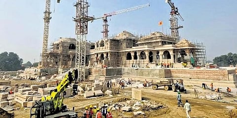 ಕಾಮಗಾರಿ ಪ್ರಗತಿಯಲ್ಲಿರುವ ರಾಮಮಂದಿರ