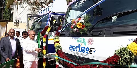 'ನಮ್ಮ ಕಾರ್ಗೋ' ಟ್ರಕ್ ಸೇವೆಗೆ ಸಚಿವ ರಾಮಲಿಂಗಾ ರೆಡ್ಡಿ ಚಾಲನೆ