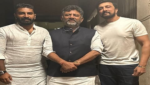 ಸುದೀಪ್ ಜೊತೆ ಡಿಕೆ ಶಿವಕುಮಾರ್ ಮತ್ತು ನಲಪಾಡ್
